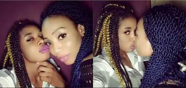 Cucumber Alert! Two Nigerian ‘Alleged’ Lesbian Girls Flaunt their Sizzling Romance on Facebook (Photo)